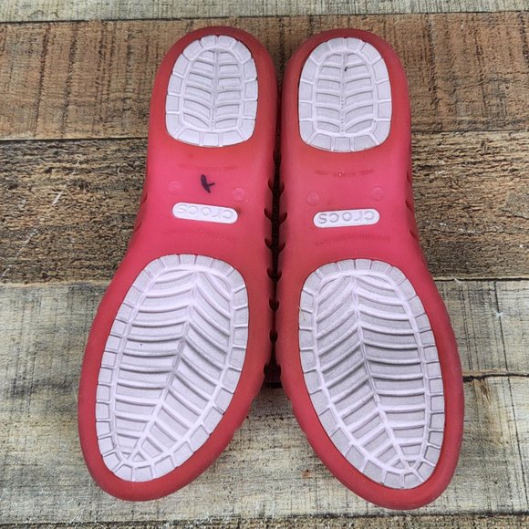 Crocs Adrina II Jelly Flat Women 5 Pink Slip On Sandal Cutout Design Waterproof - Picture 8 of 9
